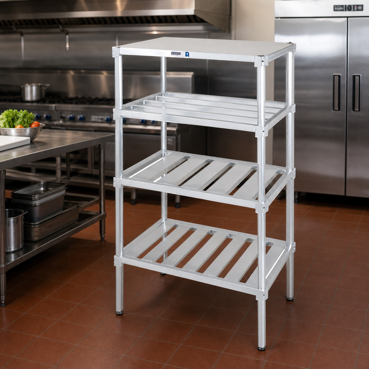 Product image #2 for Channel Manufacturing Adjustable Solid Aluminum Shelf, 48 x 24 x 2 Inches