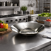 Thumbnail image #2 for American Metalcraft 34 oz Hammered Stainless Steel Round Serving Bowl