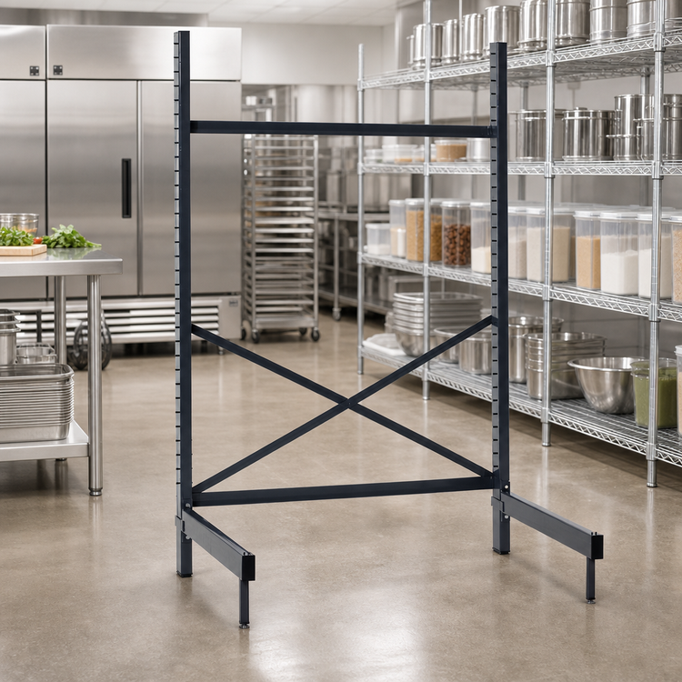 Product image #2 for Metro SmartLever 54"W x 18"D Cantilevered Starter Shelving Base Kit, 76-3/8"H