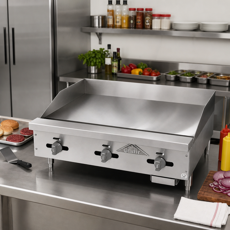 Product image #2 for Comstock-Castle Diner Series 60-Inch Countertop Gas Griddle with Thermostat Controls
