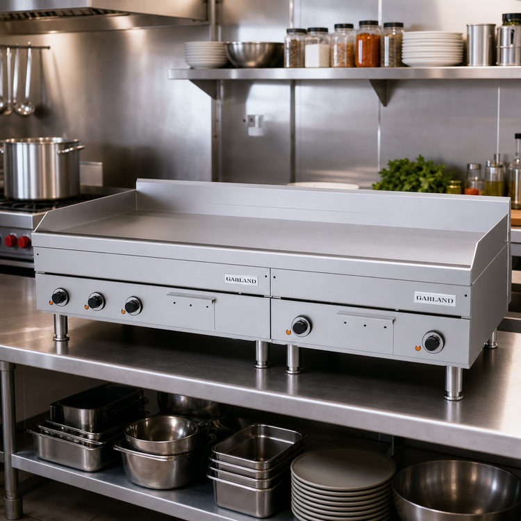 Product image #2 for Garland E24 Series 60-Inch Heavy-Duty Electric Countertop Griddle with Thermostatic Controls