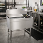 Thumbnail image #2 for Eagle Group Spec-Bar BCT48L-24 48-Inch Insulated Combo Ice Bin/Bottle Unit, Left 8-Bottle Compartment, 127-lb Ice Capacity
