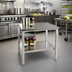 Thumbnail image #2 for New Age Stationary Open-Base Aluminum Equipment Stand with Stainless Steel Top, 24 x 29 x 24 Inches