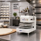 Thumbnail image #3 for DoughXpress DXM-W Manual Heated Pizza Dough Press, Up to 18-Inch Diameter, Digital Controls, White