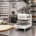 Thumbnail image #3 for DoughXpress DXM-W Manual Heated Pizza Dough Press, Up to 18-Inch Diameter, White