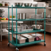 Thumbnail image #2 for QuadPlus Green Solid Polymer Shelf Mat with Wire Quad-Adjust Frame, 48 x 24 Inches