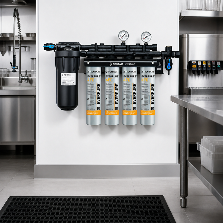 Product image #2 for Everpure Coldrink 4-4FC Commercial Water Filtration System, 60,000-Gallon, 10 GPM, 0.2 Micron