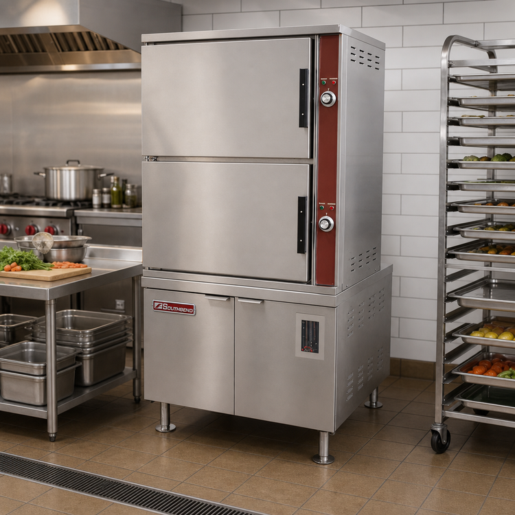 Product image #2 for Southbend Steam DCX-2S Direct Steam Convection Steamer, 2-Compartment, 24-Inch Cabinet Base