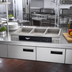 Thumbnail image #2 for Vollrath Short-Sided Drop-In Hot Well for 4 Full-Size Pans, Thermostatic Controls, Standard Drain, 120V