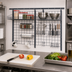 Thumbnail image #2 for Quantum Store Grid Medium-Duty Wall-Mounted Shelving Starter Kit with 72-Inch Wall Track