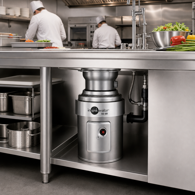 Product image #2 for InSinkErator SS-100™ Complete Food Waste Disposer Package with 18-Inch Bowl, 6-5/8-Inch Inlet, and Manual Reverse Switch