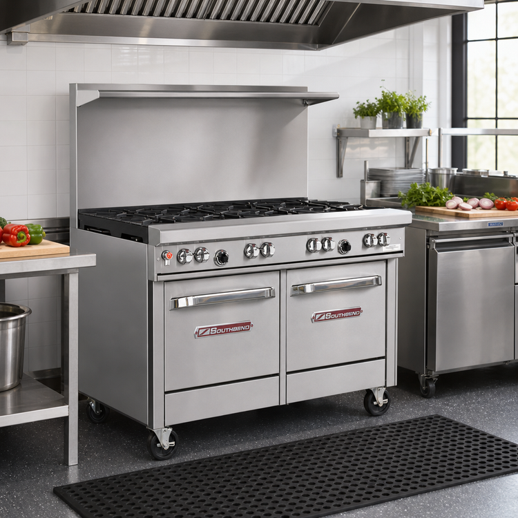 Product image #2 for Southbend Ultimate 48-Inch Gas Restaurant Range with 7 Open Burners, Standard Oven, and Cabinet Base