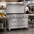 Thumbnail image #2 for Southbend Ultimate 48-Inch Gas Restaurant Range with 7 Open Burners, Standard Oven, and Cabinet Base