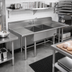 Thumbnail image #2 for John Boos Pro-Bowl 2-Compartment Bakery Sink with 20 in. Left & Right Drainboards, 12 in. Deep Bowls