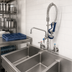 Thumbnail image #3 for T&S Brass SMPK-8WLV-08 Mini Pre-Rinse Wall Mount Mixing Faucet with Add-On Faucet