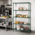 Thumbnail image #2 for Eagle Group Valu-Gard 4-Tier Add-On Wire Shelving Unit, 48W x 21D x 74H, Green Epoxy