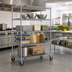 Thumbnail image #2 for EAGLEbrite 4-Tier Wire Dolly Truck with 36 x 24-Inch Shelves, Zinc Finish