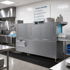 Thumbnail image #2 for Champion 100 PRO 64-Inch High-Temperature Two-Tank Rack Conveyor Dishwasher with 36-Inch Prewash, 348 Racks/Hour