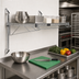 Thumbnail image #2 for Quantum Wall-Mount Cantilever Single Shelf with Posts, 48 x 14 Inch, Chrome-Plated