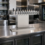 Thumbnail image #2 for Perlick Corporation 4006-20B 20-Faucet Glycol-Cooled Countertop Bridge Tee Draft Beer Tower, Stainless Steel
