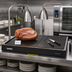 Thumbnail image #2 for TableCraft Versa-Tile Solid Double-Well Countertop Carving Station Template, Black Richlite