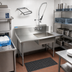 Thumbnail image #2 for 72-Inch Straight Stainless Steel Soiled Dish Table with Left-to-Right Operation and Pre-Rinse Sink