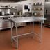 Thumbnail image #2 for BK Resources SVTOB-7230 Open Base Flat Top All Stainless Steel Work Table, 72 x 30 Inches, 18 Gauge
