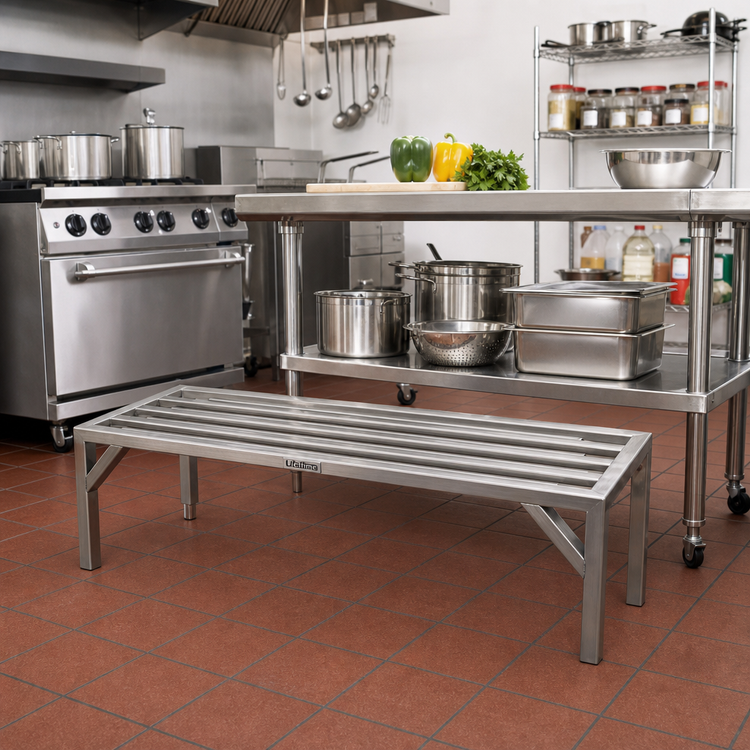 Product image #2 for Lifetime Tough Stainless Steel Tubular Dunnage Rack, 60 x 20 x 12 Inches