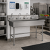 Thumbnail image #2 for Advance Tabco 80-Inch Freestanding 4-Station Stainless Steel Multiwash Hand Wash Sink with 4 Faucets