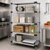 Thumbnail image #2 for Quantum Stationary Solid Shelving Starter Kit, 60 x 18 x 63 Inches, 4 Shelves, 304 Stainless Steel