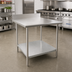 Thumbnail image #2 for Eagle Group BlendPort® KL Series 60-Inch x 30-Inch Stainless Steel Work Table with 4-1/2-Inch Backsplash and Galvanized Undershelf