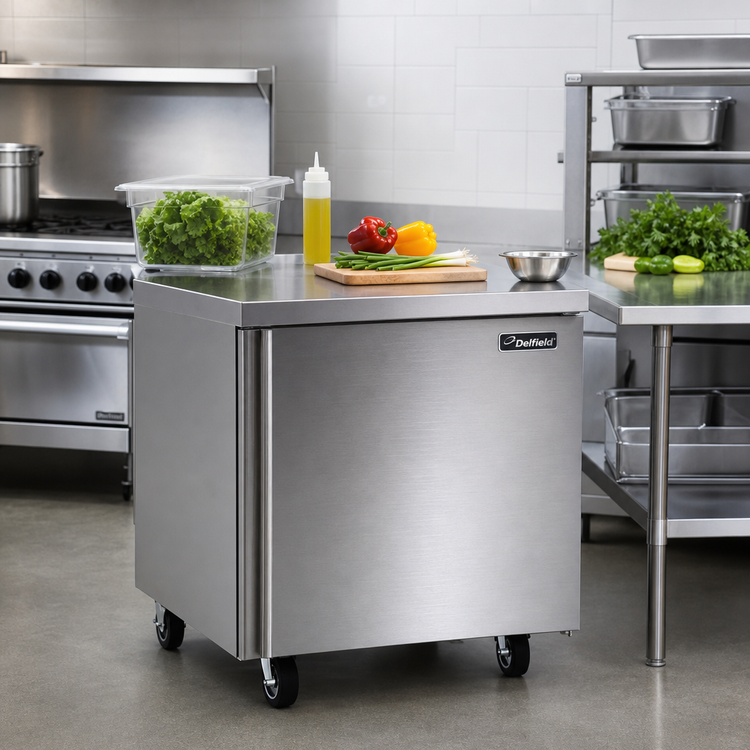 Product image #2 for Delfield 27-Inch One-Section Worktop/Undercounter Refrigerator with 1 Door