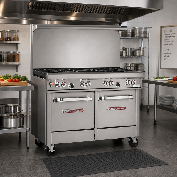 Product image #2 for Southbend Ultimate 48-Inch 6-Burner Gas Restaurant Range with Convection Oven and Cabinet Base