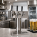 Thumbnail image #2 for Micro Matic T Style Countertop Glycol-Cooled 3-Faucet Draft Beer Tower with 304 Stainless Steel Faucets
