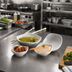 Thumbnail image #2 for American Metalcraft Squound 3 oz Ceramic Sauce Cup, 3-1/2 Inch Diameter