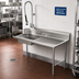Thumbnail image #2 for 30 x 30 Inch Straight Soiled Dishtable with Pre-Rinse Sink, Right-to-Left Operation