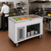 Thumbnail image #2 for Randell RANFG IC-4 Mobile Ice-Cooled 4-Pan Cold Pan Serving Station, 60-Inch, Enclosed Base
