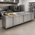 Thumbnail image #2 for John Boos Enclosed Cabinet Base Work Table with Hinged Doors, 144 x 36 Inches, 14-Gauge Stainless Steel Top, 5-Inch Backsplash