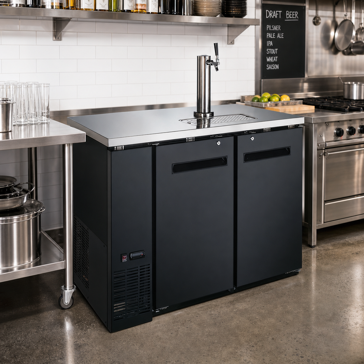 Product image #2 for Two-Section Draft Beer Cooler/Kegerator with 1 Tower and 1 Faucet