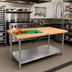 Thumbnail image #2 for John Boos HNS17 Northern Hard Rock Maple Wood Top Work Table with Adjustable Undershelf, 60 x 36 x 35-1/4 Inches
