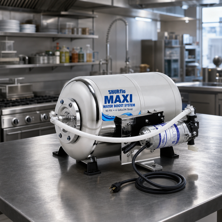 Product image #2 for ShurFlo Maxi 90 PSI Water Boost System with 6 Gallon Tank, 115V