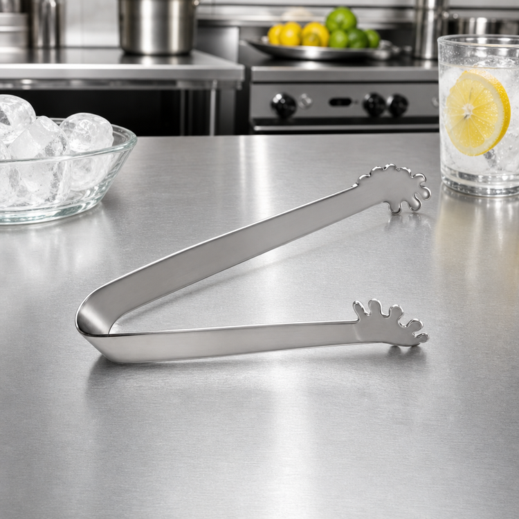 Product image #2 for Carlisle 5-3/4-Inch One-Piece Ice Tong, 18/8 Stainless Steel, Mirror-Polished Finish