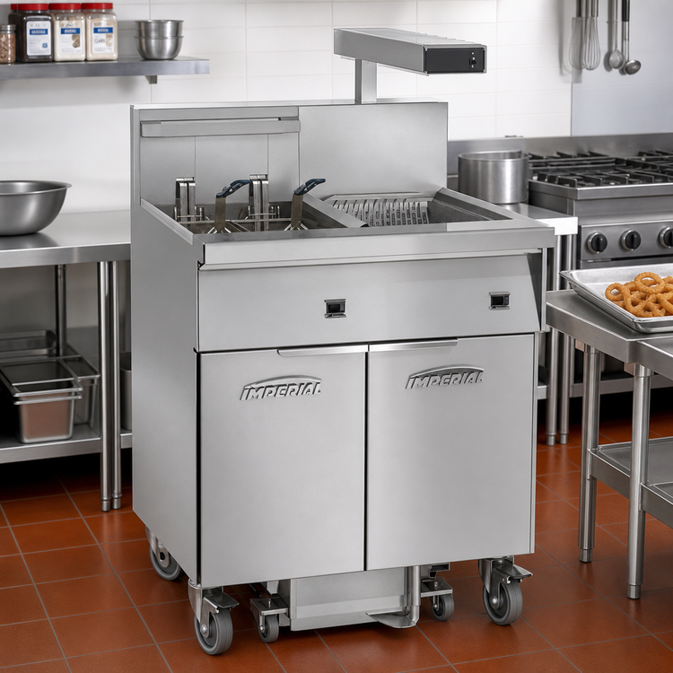 Product image #2 for Imperial Electric Floor Fryer with Built-In Filter System and Dump Station, 75 lb Capacity