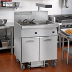 Thumbnail image #2 for Imperial (Middleby) IFSCB175EUC Electric Floor Fryer with Built-In Filter, Dump Station, 75 lb Capacity, Computer Controls, Tilt-Up Elements