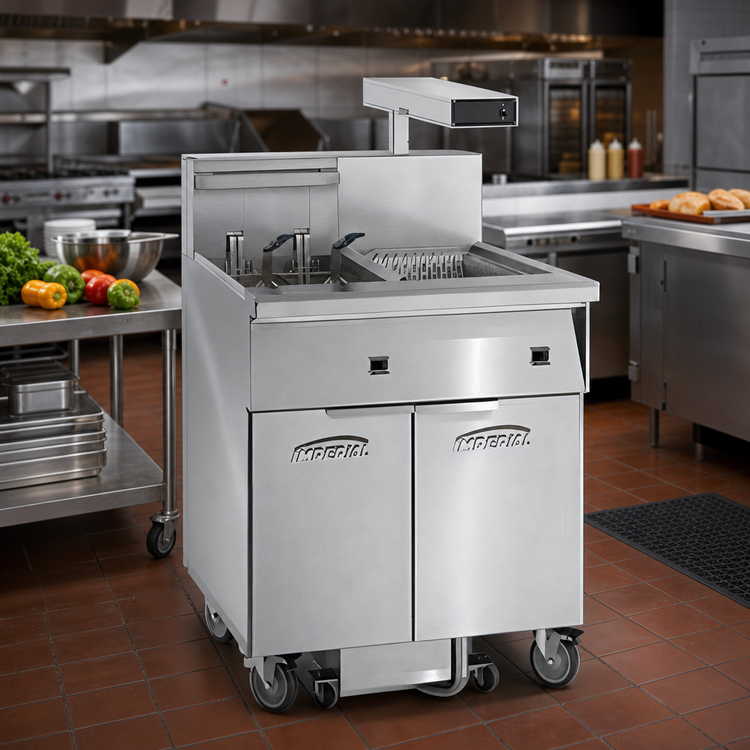 Product image #2 for Imperial Electric Floor Fryer with Built-In Filter System and Dump Station, 75 lb Capacity