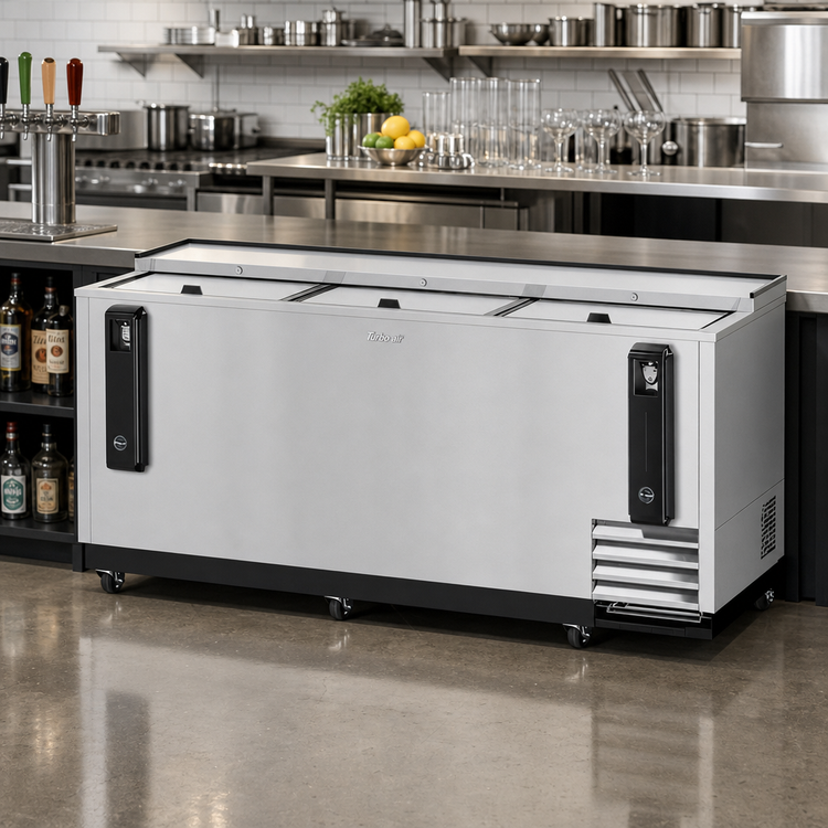 Product image #2 for Turbo Air Super Deluxe 80-1/2-Inch Wide Stainless Steel Bottle Cooler, 22.6 Cu. Ft.