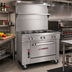 Thumbnail image #2 for Southbend Platinum 48-Inch Heavy Duty Commercial Gas Range with 8 Open Burners, Standard Oven Base, and 12-Inch Cabinet