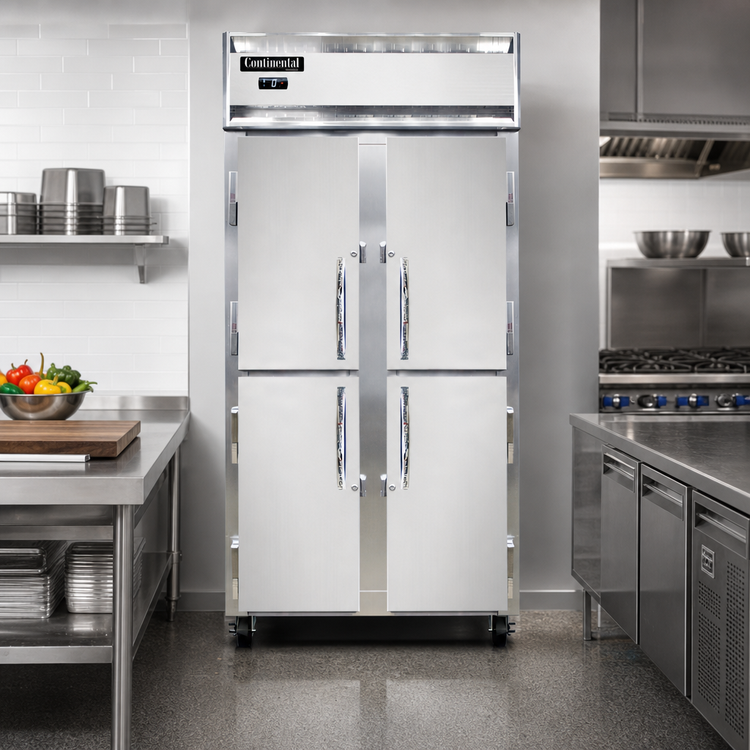 Product image #2 for Continental Refrigerator 2FSENHD Slim Line Two-Section Half-Door Reach-In Freezer