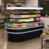Thumbnail image #2 for Turbo Air 48-Inch Open Curved Self-Serve Island Refrigerated Display Merchandiser, 28.8 Cu. Ft., 3-Tier, Black