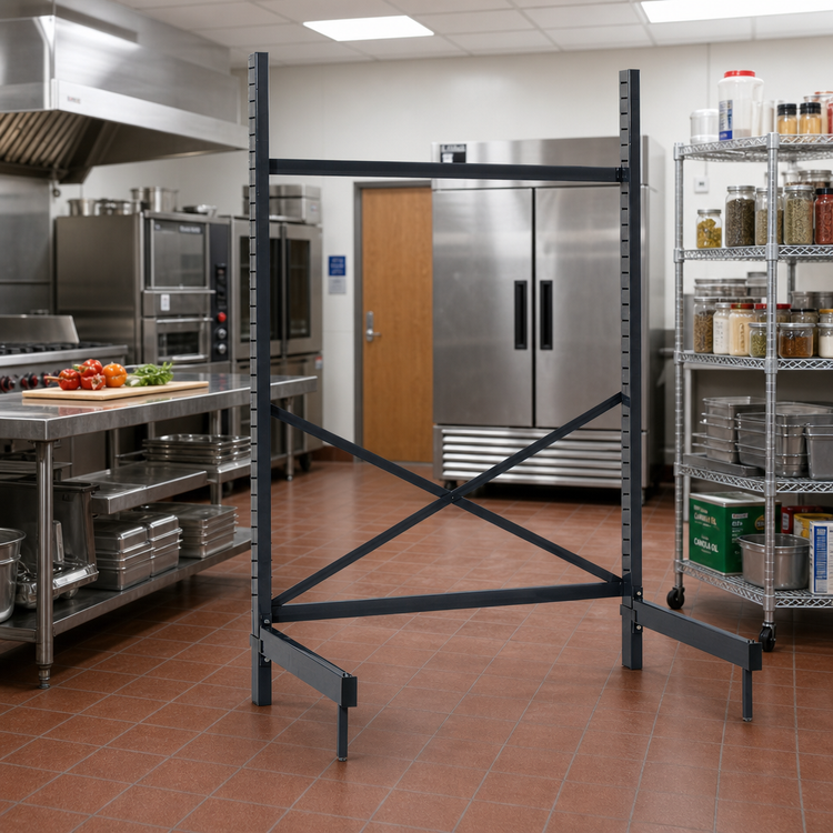 Product image #2 for Metro SmartLever 54"W x 30"D Cantilevered Shelving Starter Unit Base Kit, 58-1/4"W x 34-1/2"D x 86-3/8"H